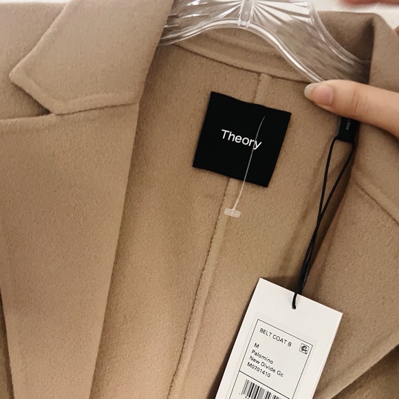 NWT theory tan brown wool coat - Picture 3 of 4